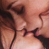 rephotographed found images of people kissing