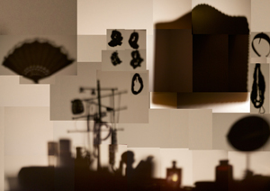 collaged photographs to reconstruct shadows in a room